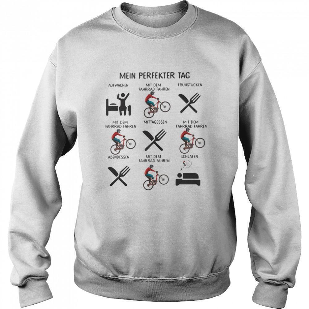 Mein Perfekter Tag Fahren Mittagessen German Humor Sweatshirt